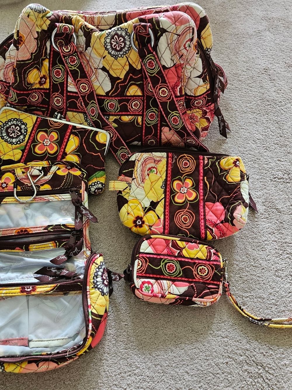 Vera Bradley 5-Piece Matching Bundle in Buttercup Floral
